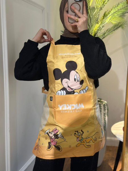 مريول مطبخ ميكي أصفر